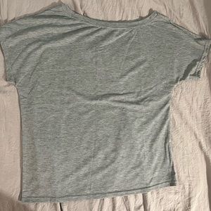 Light Gray off the shoulder t-shirt